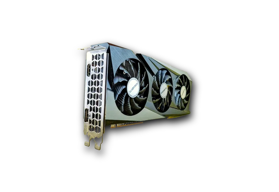 Computer graphics card component isolated for electronics repair